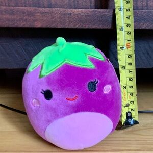 Squishmallows Purple and Green Eggplant Plush